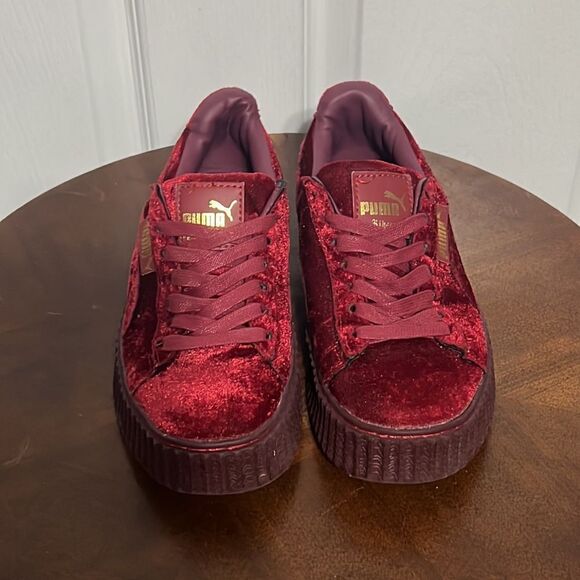 🔥🔥Puma Fenty by Rhianna creepers suede platform sneakers burgundy Sz 6.5 - GUC - Picture 4 of 11